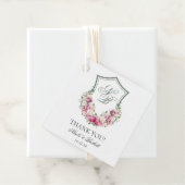 Roze Bloemkam bruiloft Dank u Bedankjes Labels (In situ)