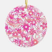 ROZE BLOEMKANT KERAMISCH ORNAMENT (Voorkant)