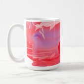 Roze bloemkeramiek mok (Links)