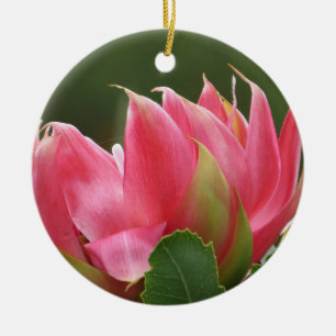 Roze bloemkeramische sierbloem keramisch ornament