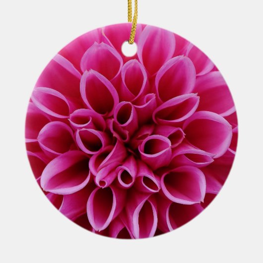 Roze bloemkeramische sierbloem keramisch ornament (Voorkant)