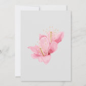 Roze bloemkersen bloesem bruiloft uitnodiging (Achterkant)