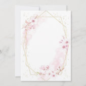 Roze bloemkersen bloesem bruiloft uitnodiging (Achterkant)