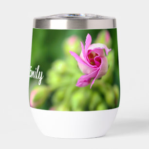Roze Bloemknop Gepersonaliseerde Tumbler