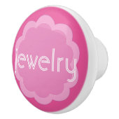 Roze bloemknop van de juwelenorganisatie keramische knop (Rechts)