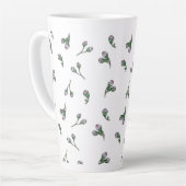 Roze bloemknoppen latte mok (Linkerhoek)