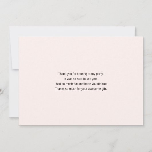 roze bloemkool bedankkaart (Achterkant)