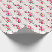  roze bloemkool cadeaupapier (Hoek)