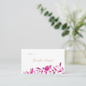 Roze bloemkool Chinoiserie Wedplaatskaarten Plaatskaartje (Staand voorkant)