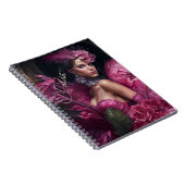 Roze bloemkool en veren notitieboek (Rechterzijde)