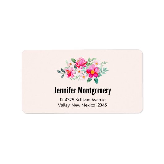 roze bloemkool etiket (Voorkant)