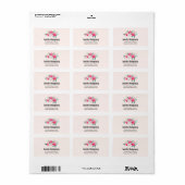 roze bloemkool etiket (Full Sheet)