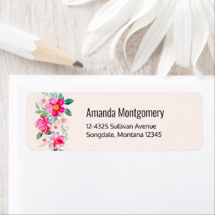 roze bloemkool etiket