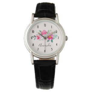 roze bloemkool horloge