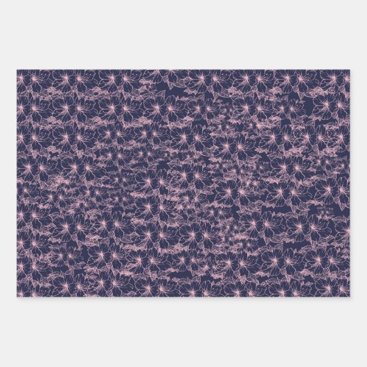 Roze bloemkool inpakpapier vel (Voorkant)