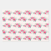  roze bloemkool inpakpapier vel (Voorkant 3)