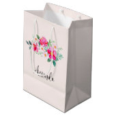 roze bloemkool medium cadeauzakje (Achterkant Gekanteld)