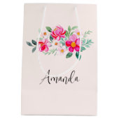 roze bloemkool medium cadeauzakje (Achterkant)