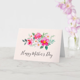  roze bloemkool Moederdag Kaart