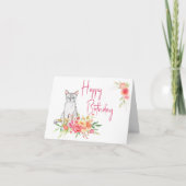 Roze bloemkool op zaterdag Kaart uit de kat (Voorkant)