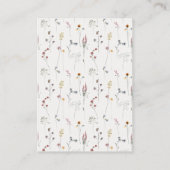 Roze bloemkool voor Baby shower Informatiekaartje (Achterkant)