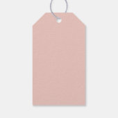 Roze Bloemkruis Doop Christening Cadeaulabel (Achterkant)
