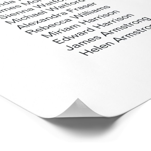 Roze Bloemkruis Engel Doop Stoelenverdeling Poster (Hoek)