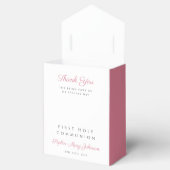 Roze bloemkruis Religieuze Eerste Communie Bedankdoosjes (Geopend)
