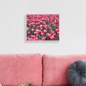 Roze bloemkunst canvas afdruk (Insitu (Woonkamer))