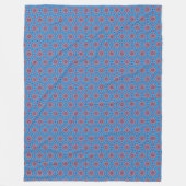 Roze bloemkunst fleece deken (Voorkant)