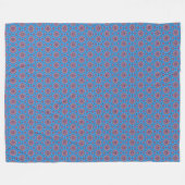 Roze bloemkunst fleece deken (Voorkant (Horizontaal))