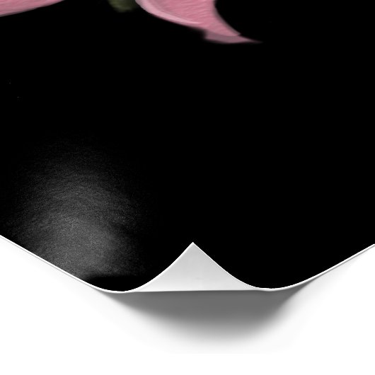 Roze bloemkunst perfect poster (Hoek)