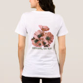 roze bloemkunst Tri-Blend shirt (Achterkant)