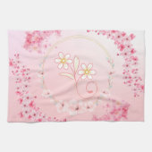 Roze Bloemkunst, Zachte Voorjaarsbloei Esthetisch Theedoek (Horizontaal)