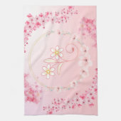 Roze Bloemkunst, Zachte Voorjaarsbloei Esthetisch Theedoek (Verticaal)