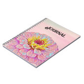 Roze bloemkunstjournaal notitieboek (Linkerzijde)