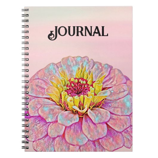 Roze bloemkunstjournaal notitieboek (Voorkant)