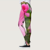 Roze bloemleggings met ochtenddauw leggings (Links)