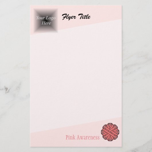 Roze Bloemlint door Kenneth Yoncich Flyer (Voorkant)