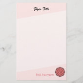 Roze Bloemlint door Kenneth Yoncich Flyer (Achterkant)