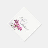 Roze bloemluiers servet (Hoek)