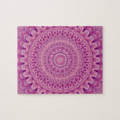 Roze bloemmandala legpuzzel (Horizontaal)