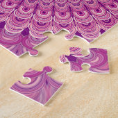 Roze bloemmandala legpuzzel (Zijkant)