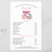 Roze Bloemmenger Bakkerij Prijslijst Flyer