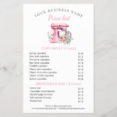 Roze Bloemmenger Bakkerij Prijslijst Flyer