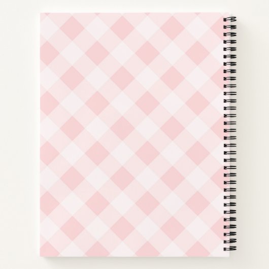 Roze Bloemmenger gepersonaliseerd recept Notitieboek (Achterkant)