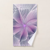  roze bloemmoderne Abstracte fractal kunst Bad Handdoek (Handdoek)