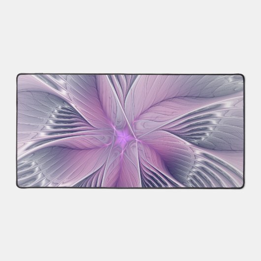  roze bloemmoderne Abstracte fractal kunst Bureaumat (Voorkant)