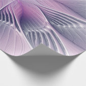  roze bloemmoderne Abstracte fractal kunst Cadeaupapier (Hoek)