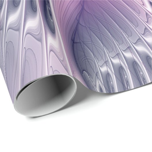 roze bloemmoderne Abstracte fractal kunst Cadeaupapier (Rol Hoek)